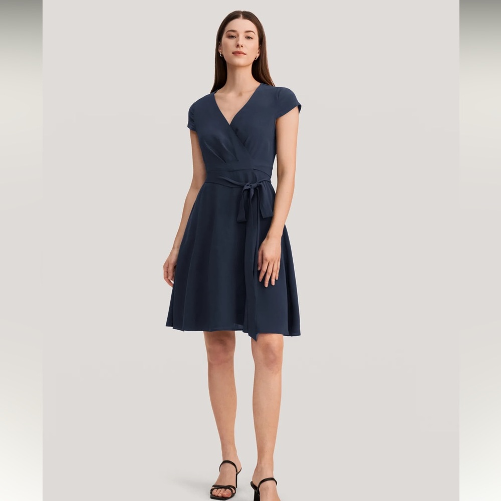 Lilysilk Figure Flattering Silk Wrap Dress